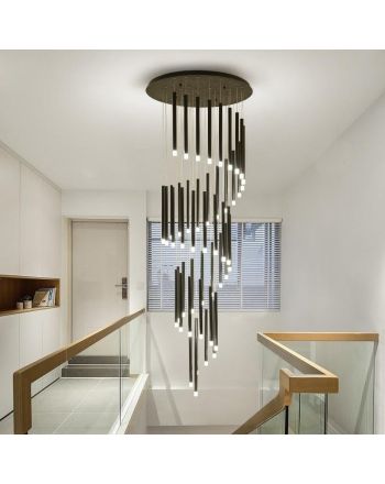 Trianguli Staircase Spiral Chandelier